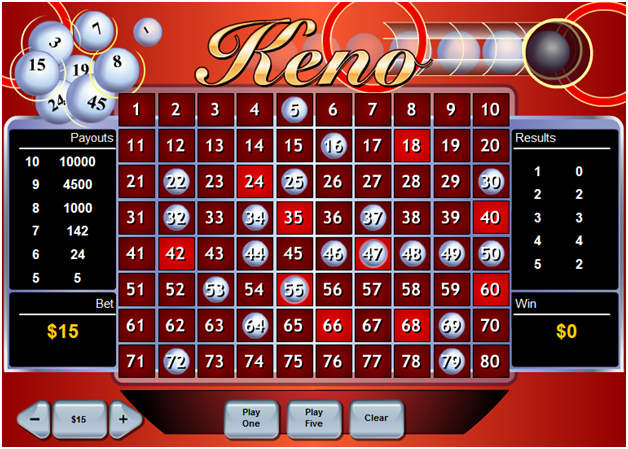 Fortune keno game by Playtech