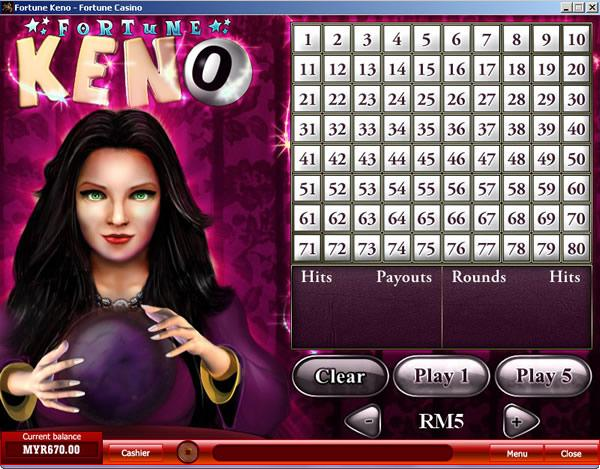 Fortune keno game