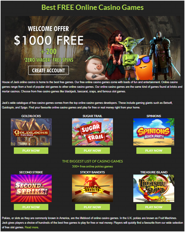 House of Jack - Online casino- Games