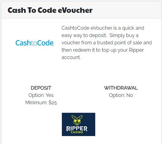 How to make a deposit with cash to code