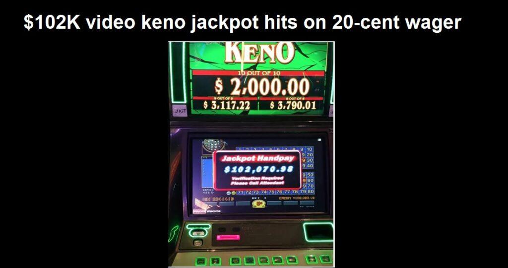 Keno Jackpot hit