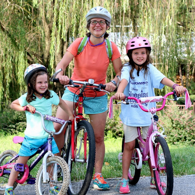 Kid-friendly bike riding trails