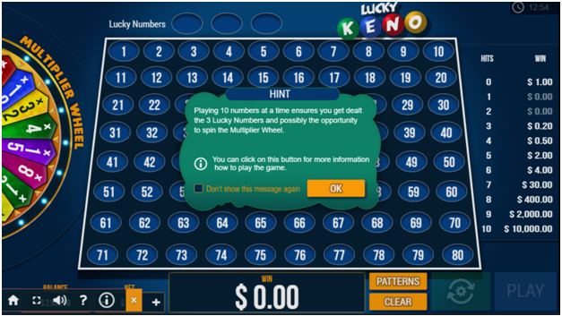  Jupiters Keno Games 