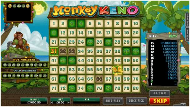 Play Keno instantly at online casinos