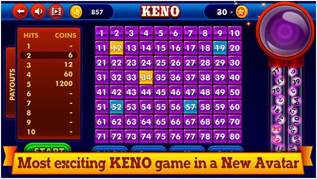 Playing online keno