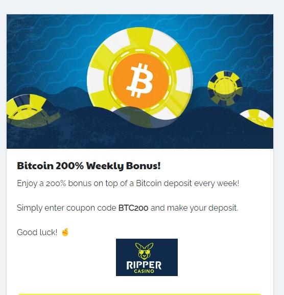 Ripper Casino Crypto Bonus