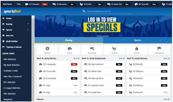 Sportsbet Australia online bookie